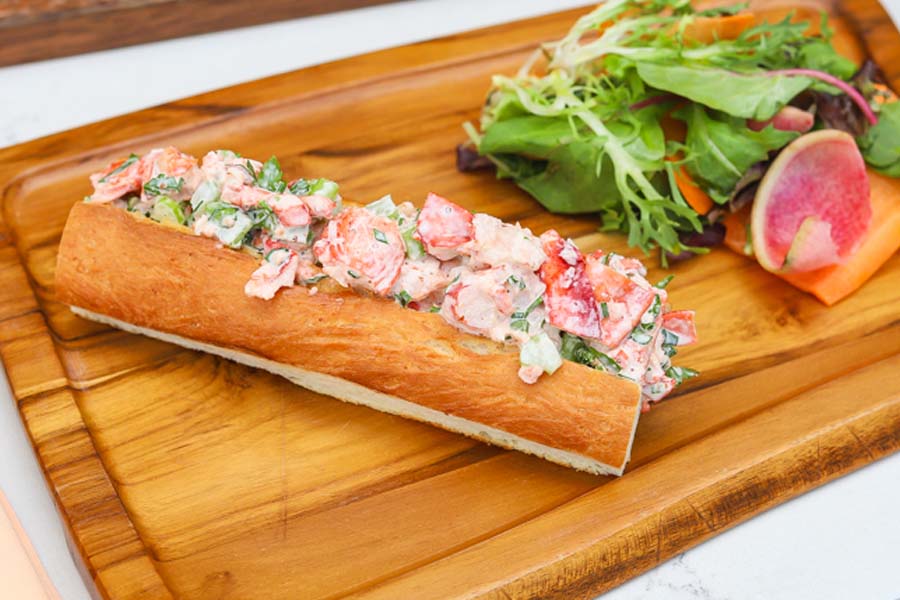 Soltice menu lobster and shrimp roll